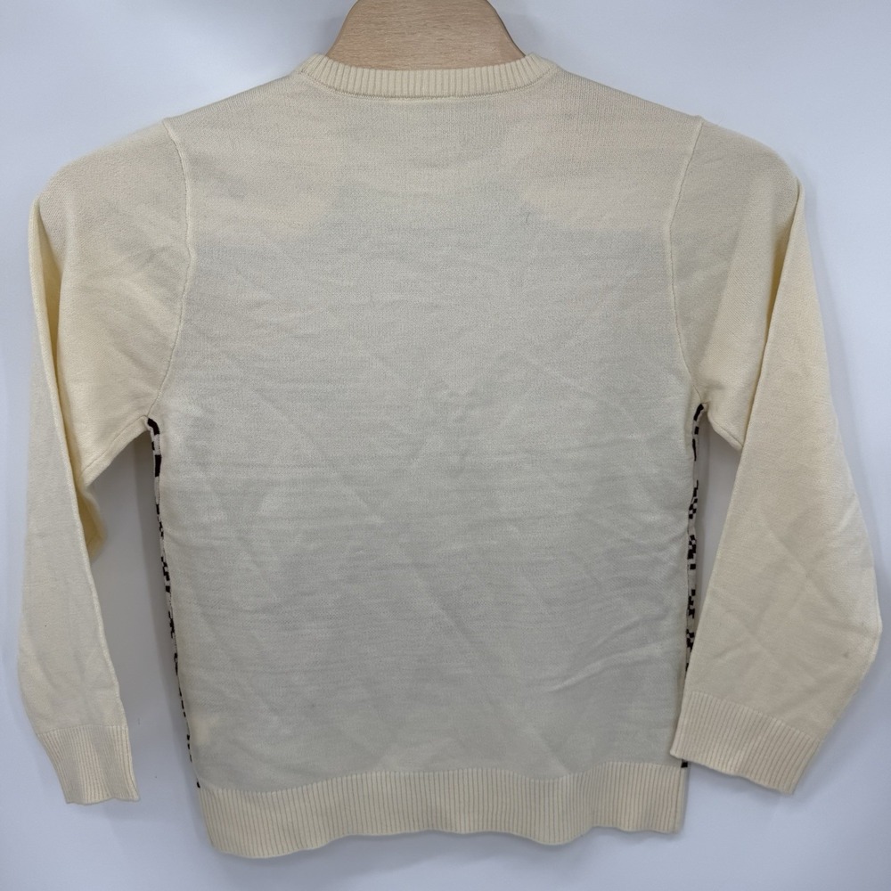 Maruchan Sweater Womens XXL Cream Ramen Graphic Fair Isle Knit Soup Novelty - Picture 2 of 5